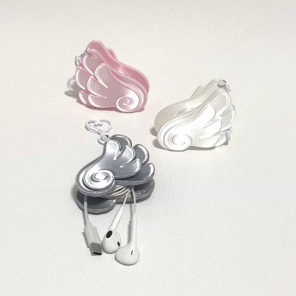 Cable Winder Keychain - Gantungan Kunci Penggulung Kabel Sayap Malaikat