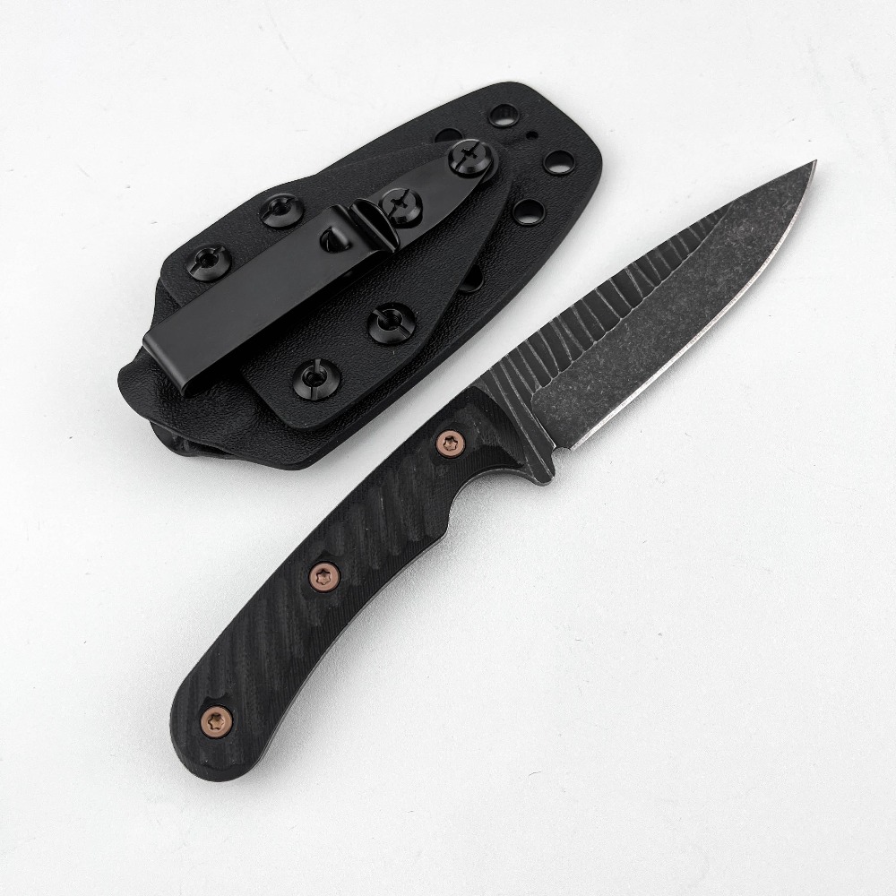 Edc Fixed Blade Deep Carry - Pisau Bushcraft Full Tang Bilah D2
