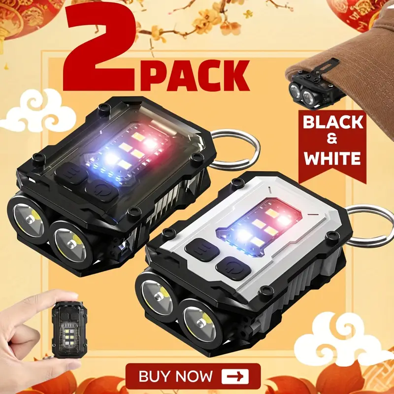 Keychain Flashlight - Senter Clip-On Senter Gantungan Kunci EDC