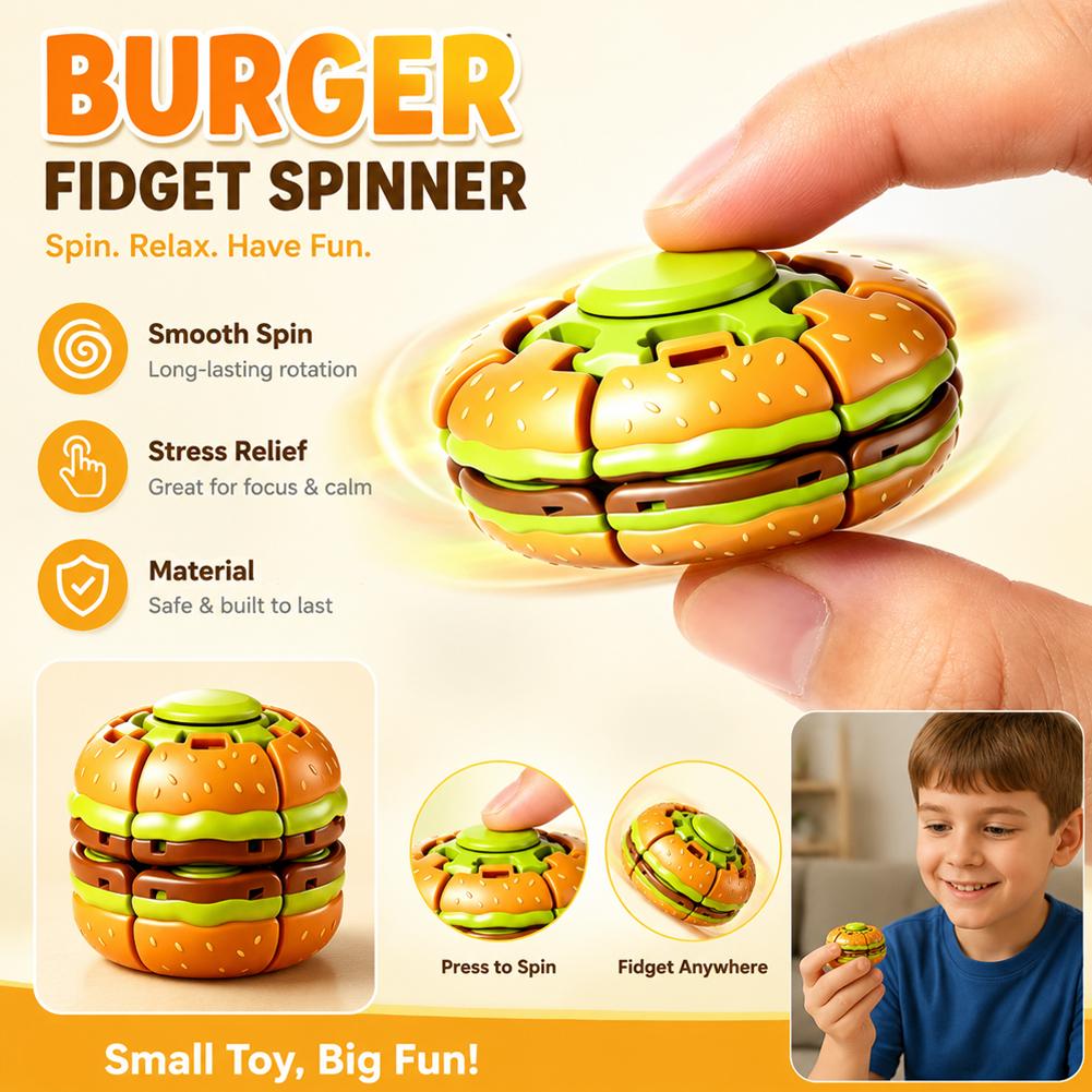 Fidget Spinner Bearing - Mainan Fidget Spinner Humburger, Bola Anti
