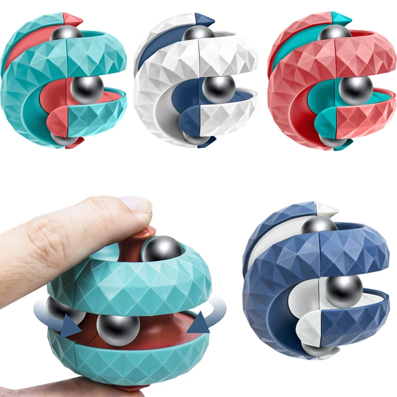 Fidget Spinner Bearing - Mainan Fidget Kubus Bola Orbit Dekompresi,