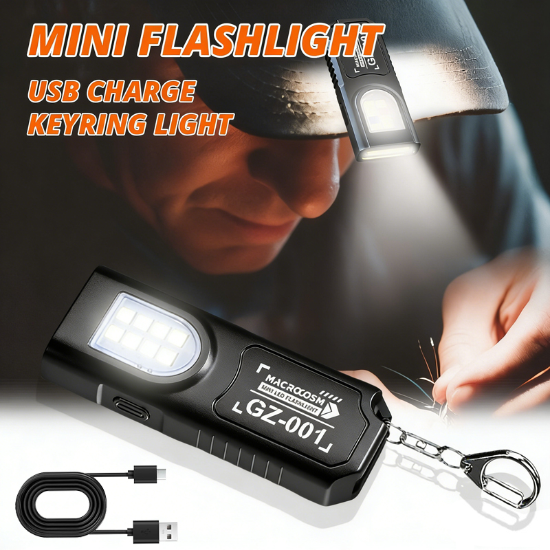 Keychain Flashlight - Senter Gantungan Kunci LED Tipe C
