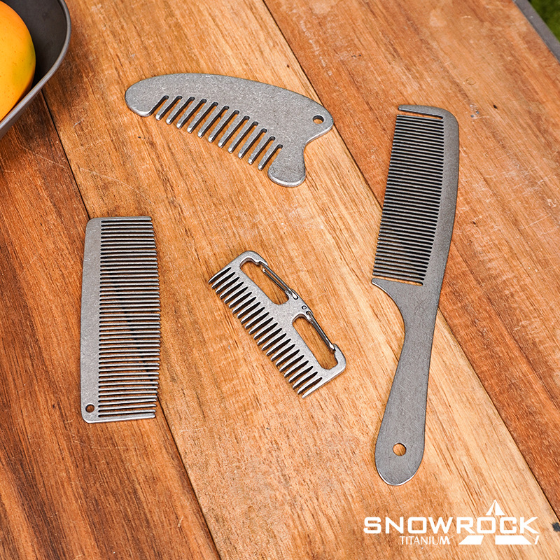 Sisir Bulu & Jenggot SNOWROCK  - Comb Pocket Titanium ulasan dan harga