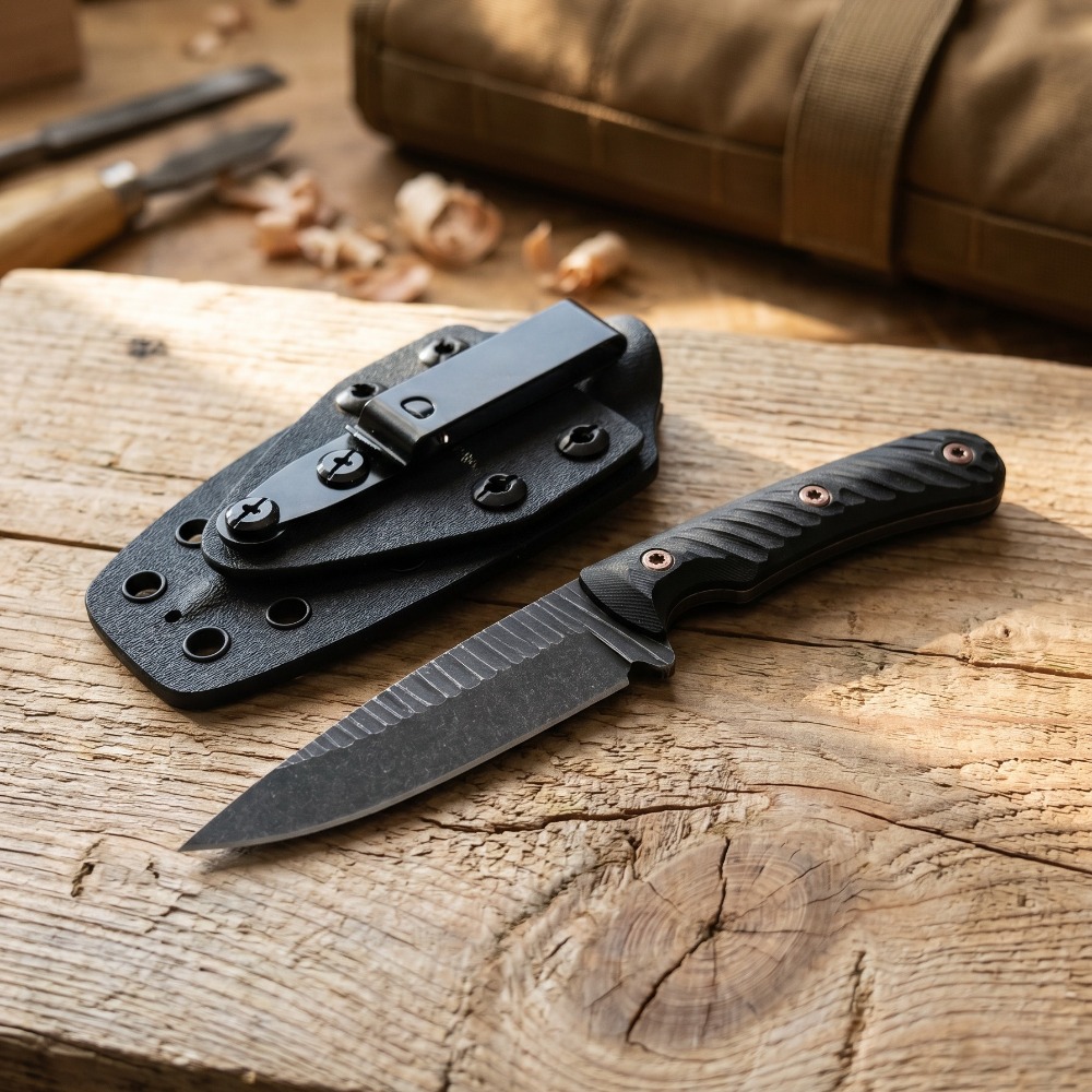 Pisau Bushcraft Full Tang Bila - Edc Fixed Blade Deep Carry ulasan dan harga