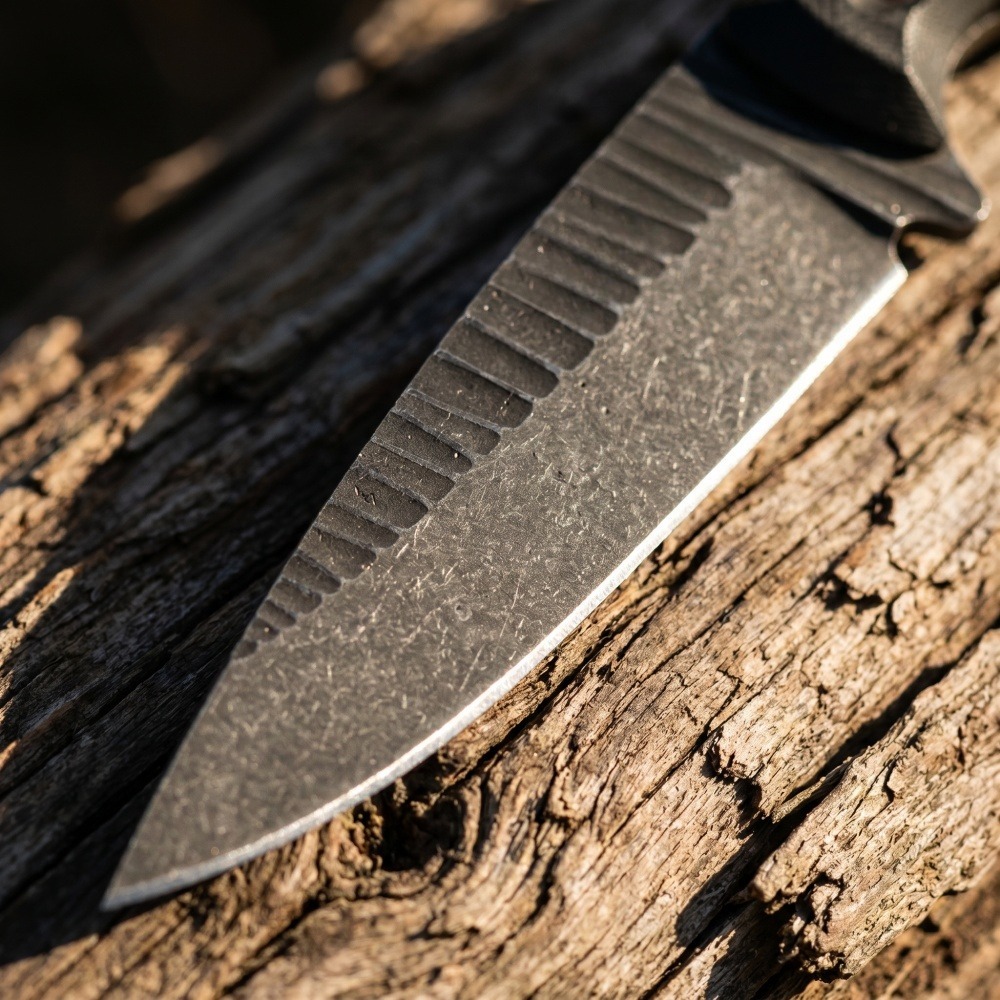 Pisau Bushcraft Full Tang Bila - Edc Fixed Blade Deep Carry ulasan dan harga