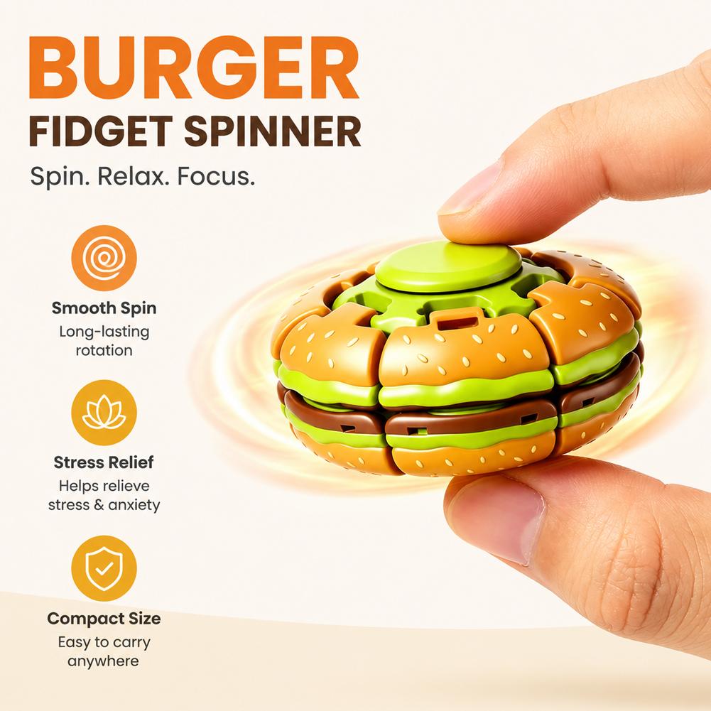 Mainan Fidget Spinner Humburge - Fidget Spinner Bearing ulasan dan harga