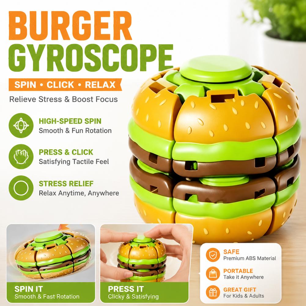 Mainan Fidget Giroskop Burger, - Fidget Spinner Bearing ulasan dan harga