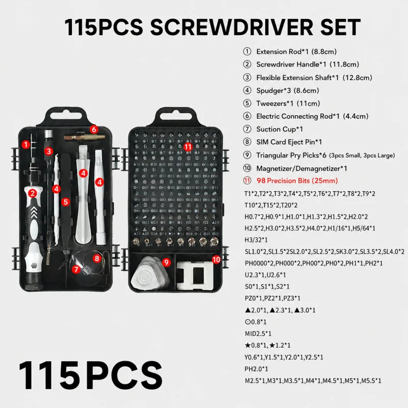 Set Obeng Magnetik Portabel 11 - Micro Screwdriver Kit ulasan dan harga