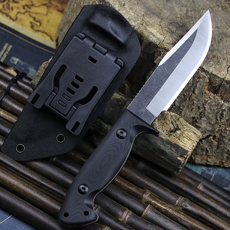 Pisau lurus serbaguna taktis b - Edc Fixed Blade Deep Carry ulasan dan harga