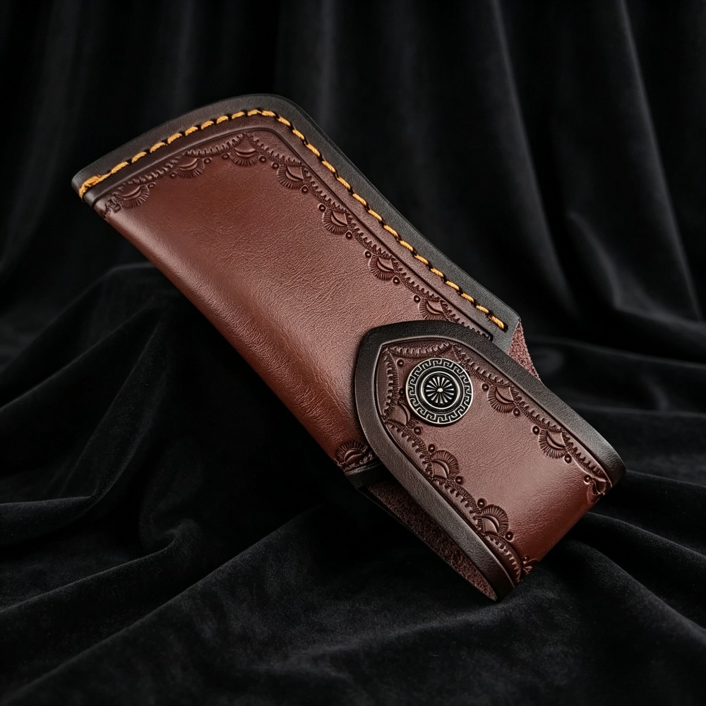 Sarung Pisau Kulit Asli Embos  - Leather Edc. Carry Pouch ulasan dan harga