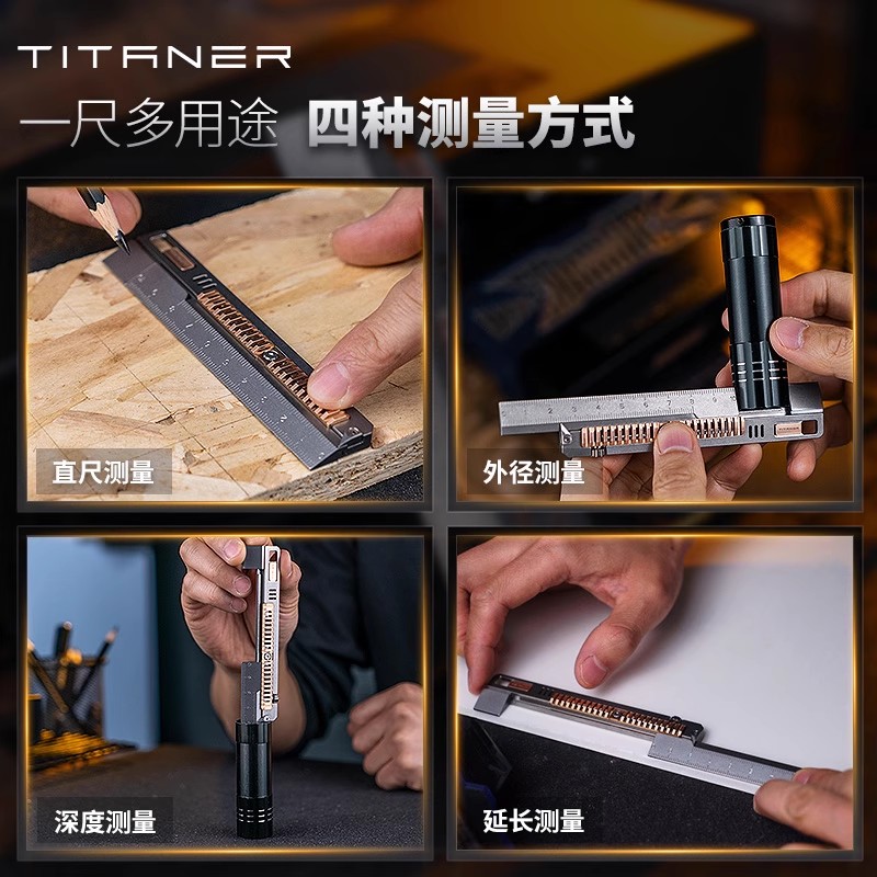 TITANER Alat Ukur Portabel Cam - Leather Edc. Carry Pouch ulasan dan harga